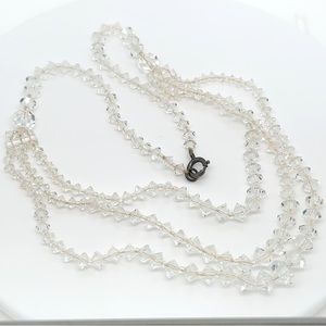 Vintage Crystal Tiered Bib Necklace